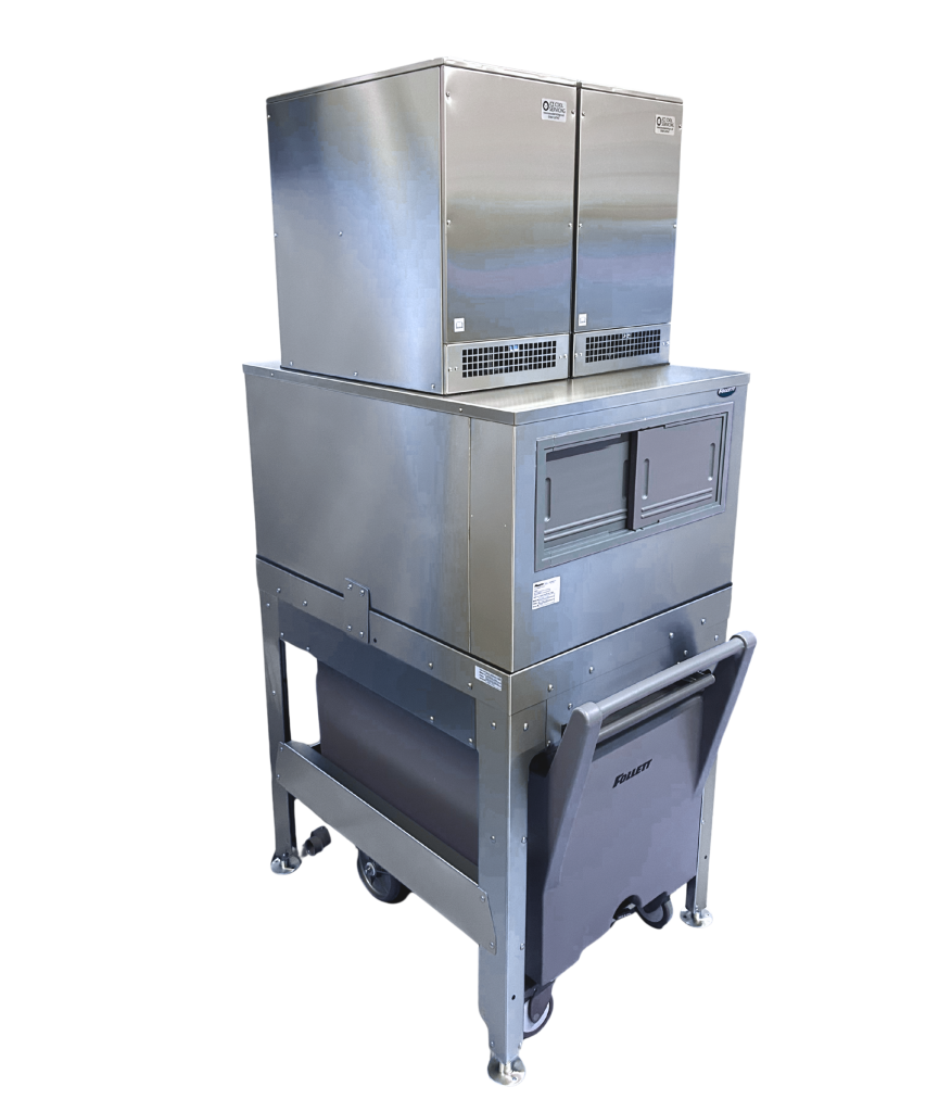 IF200 ice machine on top of Follett ITS500NS Bin